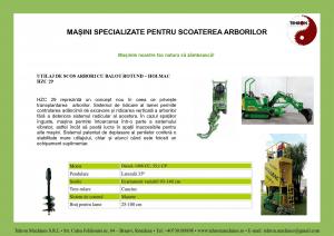 Utilaj de scos arbori cu balot rotund - HOLMAC HZC 30